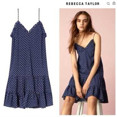 Rebecca Taylor Silk Ikat Polkadot Slip dress size 