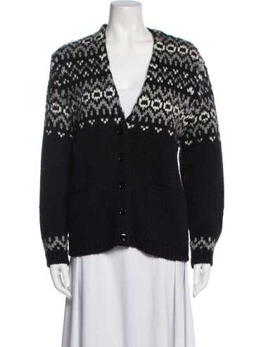 Saint Laurent Cardigan Black Printed Long Sleeve … - image 1