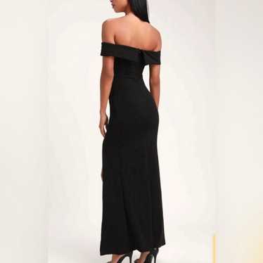 Beautiful off the shoulder long black dress