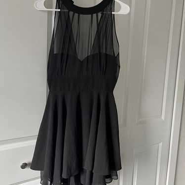 black sleeveless dress