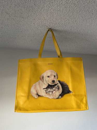 Balenciaga Puppy & Kitten-Printed Tote Bag