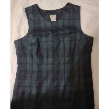 L. L Bean blue and green plaid dress size 18