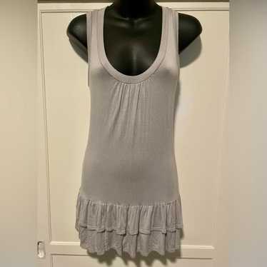 Light Grey Ruffled Mini Dress