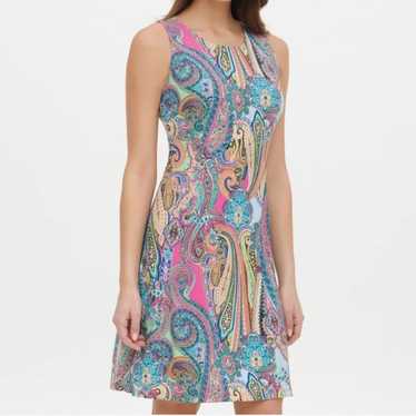 Tommy Hilfiger MultiColor Paisley Print Midi Sheat