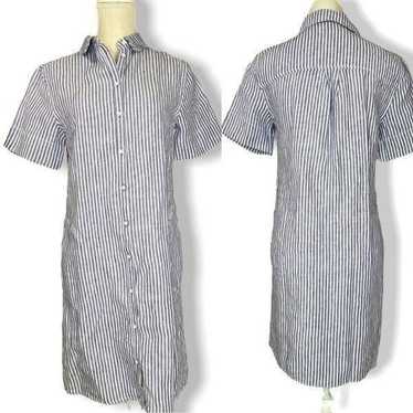 Tahari 100% Linen Shirt Dress