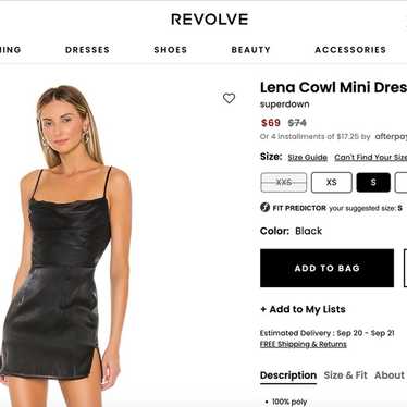 Lena cowel dress from Superdown on Revolve