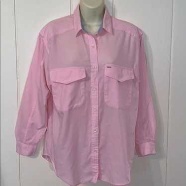 Vtg Diane Von Furstenberg pink button down