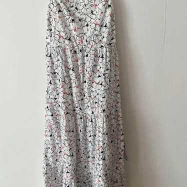 Floral Pattern Camisole Long Dress ZARA