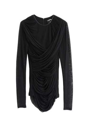 Product Details Tom Ford Black Draped Tulle Blouse