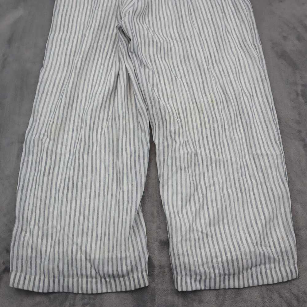 Japna Jumpsuit Womens M Gray White Stripes Vneck … - image 10