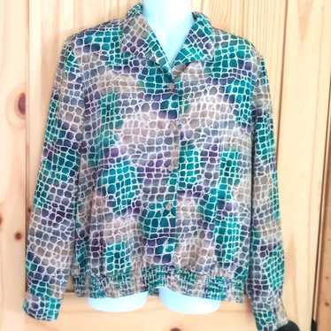 vintage Alfred Dunner snakeskin blouse stunner siz