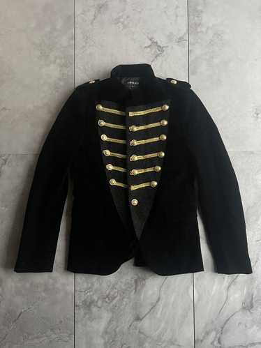 Japanese Brand Jury Black Velour Napoleon Jacket