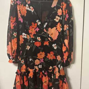 Olivaceous Floral Mini Dress