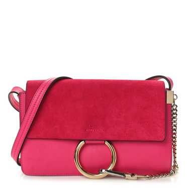 CHLOE Suede Calfskin Small Faye Shoulder Bag Fuchs