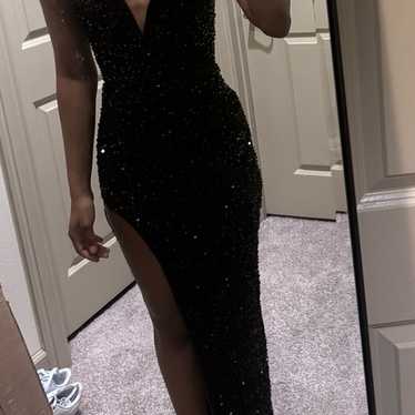 Black sequin dress