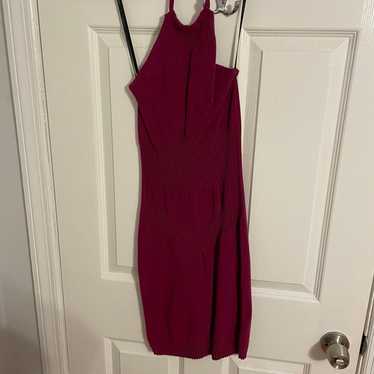 Bebe maroon sexy halter dress