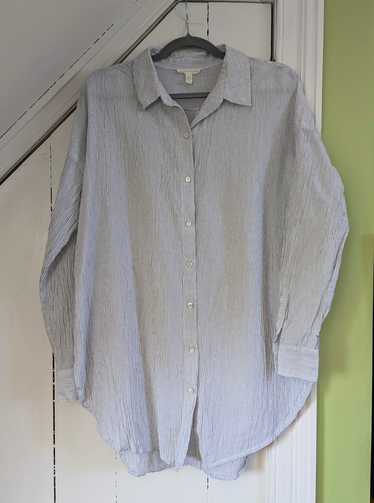 EILEEN FISHER Button-Down Organic Cotton Tunic (M)