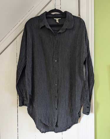 EILEEN FISHER Button-Down Organic Cotton Tunic (M)