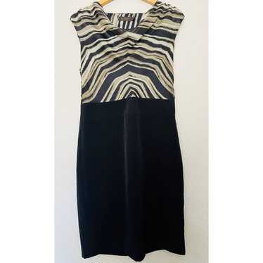 The Limited Cowl Neck Chevron and black dress. Siz