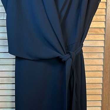 Jones New York Dress Faux Wrap Size 14 Lil Black D