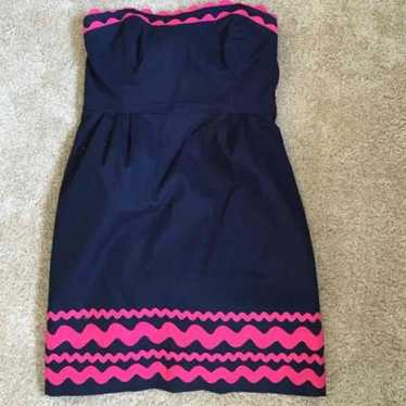 Vineyard Vines pink and navy dress 12