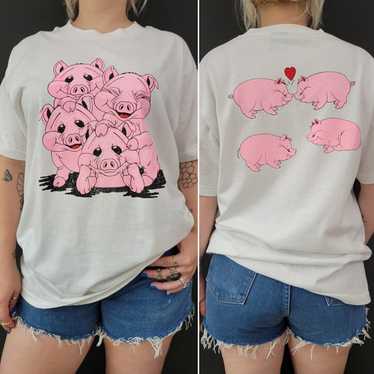 80s Best Fruit of the Loom Cute Piggies T-Shirt