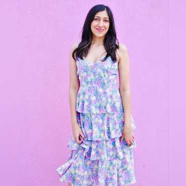 Lena Tiered Floral Midi Dress