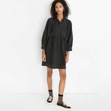 Madewell Denim Babydoll Shirtdress in Washed Black