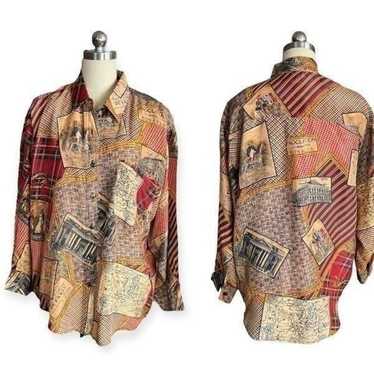 Vintage | 100% Silk Button Up Blouse