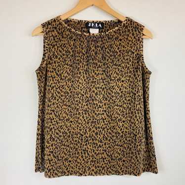 Vintage JKLA California Ribbed Leopard Tank Blouse