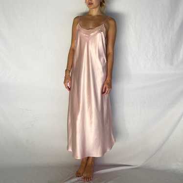 Baby pink satin dress