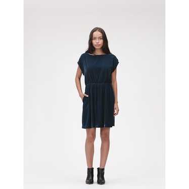 Gap Holiday Navy Blue Velvet Skate Dress Size XL T