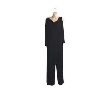 J.Jill Black Cold Shoulder Long Sleeve Jumpsuit