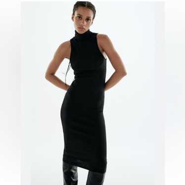 NWOT Zara black turtleneck sleeveless dress