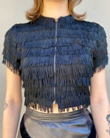 Midnight Rendezvous 40's Black Fringe Jacket