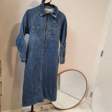 Zara long sleeve denim dress small