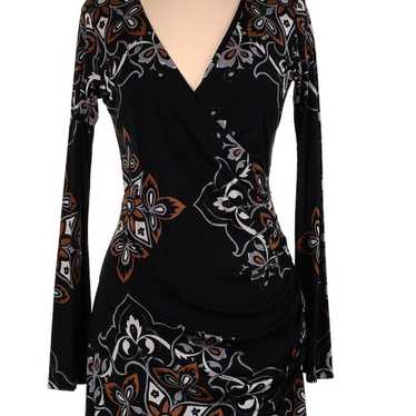 Hale Bob 100% Silk Wrap Front Dress