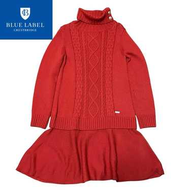 Blue Label Crest Bridge Cable Knit Turtle Dress Or