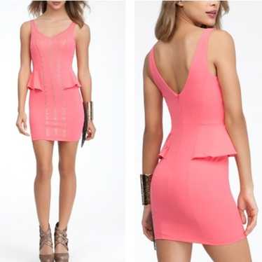 Bebe "EUC"  Pink Studded Bodycon Dress Small