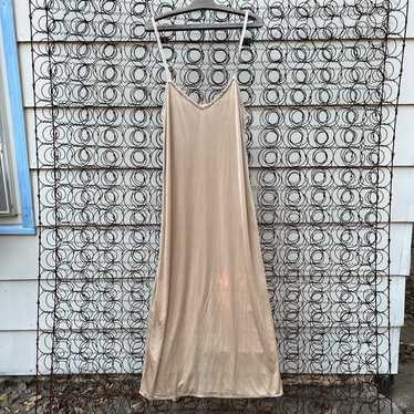 Vintage Johnny Was Collection Gold Beige Long Slip