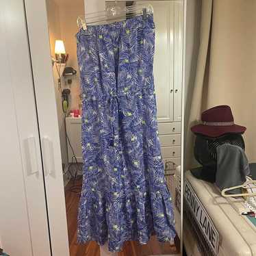 VINEYARD VINES silk strapless maxi dress