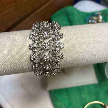 Vintage Silver Rhinestone Bracelet