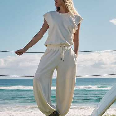 Free People Cream Jumpsuit