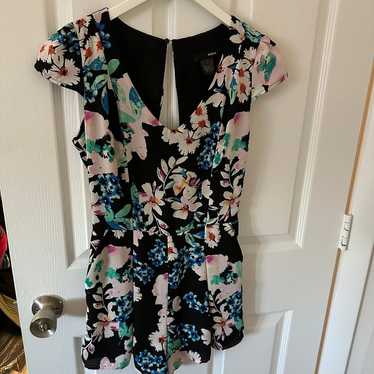 Floral Open Back Romper