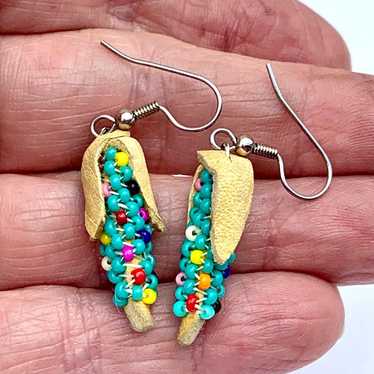 Beaded maize earrings