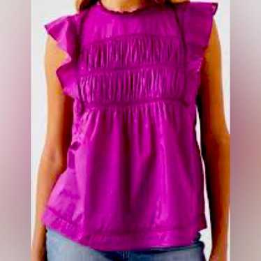 Rails Filomena Smocked Flutter Sleeve Top size med