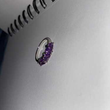 925 Sterling Silver - Purple Ring