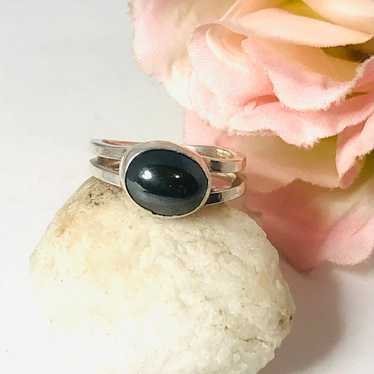 Vintage Hematite Sterling Silver Ring