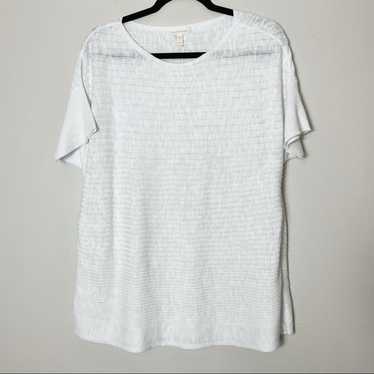 Eileen Fisher White Boxy Top