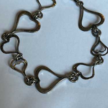 Sterling silver heart bracelet